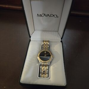 Movado Gold and Black Watch